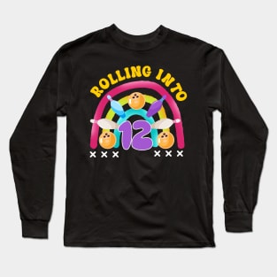 Girl Bowling Party 8 Tee Girl Birthday Bowl Eight Custom Bowling party Outfit copy Long Sleeve T-Shirt